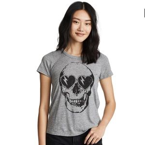 Chaser “Heart Eyes Skull” Tee with open back